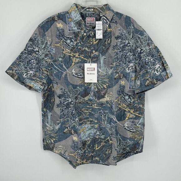 Reyn Spooner Other - NWT Reyn Spooner Marvel Avengers Assemble Camp Button Up S/S Shirt Mens 2XL Dad